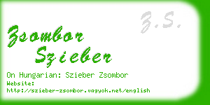zsombor szieber business card